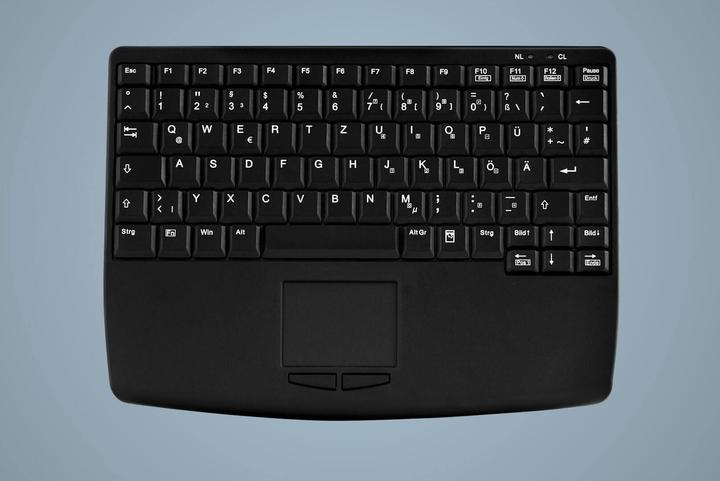 Actual product image Active Key Compact Notebook Style Touchpad Keyboard USB Black (DE, Cable)