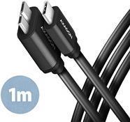 Productafbeelding Axagon BUMM3-CM10AB Kabel Micro-B USB naar USB-C 3.2 Gen 1 (1 m, USB 3.2 Gen 1)