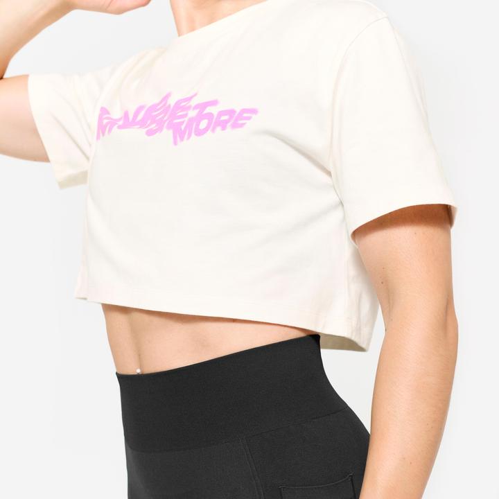 Actual product image Domyos Women's Loose Fit Weight Training Crop Top - White (M)