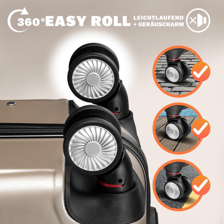 Immagine prodotto Monzana Set di 3 valigie (105 l, M (50 - 90l), L (90 - 115l), XL (da 115l))