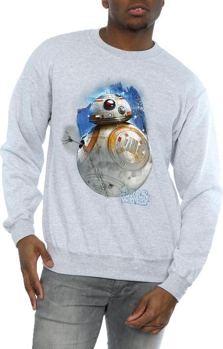 Actual product image Star Wars Mens The Last Jedi BB-8 Brushed Sweatshirt (S)
