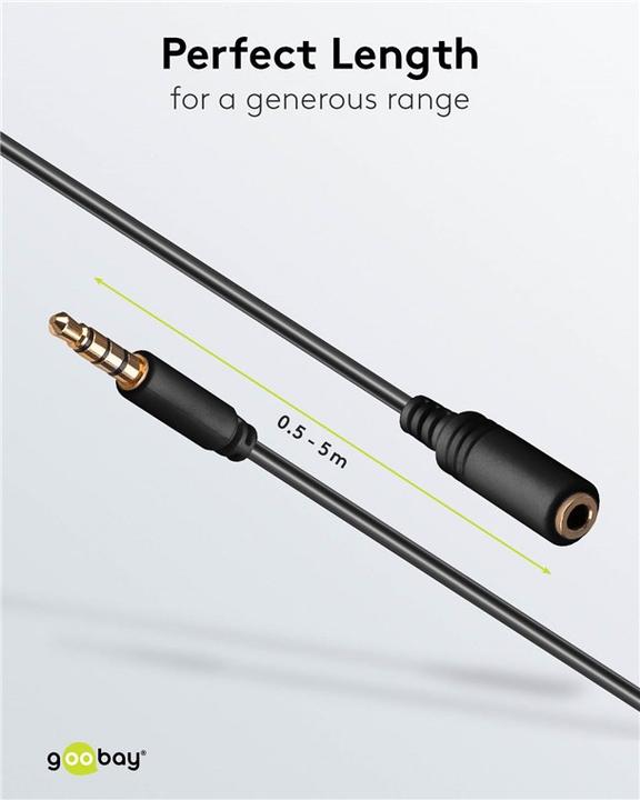 Produktbild Goobay 3.5mm - 3.5mm (1.50 m, 3.5mm Klinke (AUX))