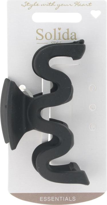 Actual product image Solida Hair clip black matt wavy