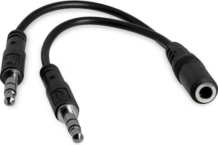 Produktbild StarTech 3,5mm Audio Klinke Y Kabel - Headset Splitter - 1 x 3,5mm (Buchse) 2 x 3,5mm (Stecker) (Splitter)