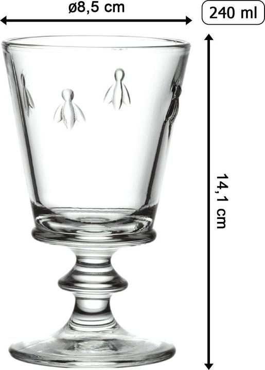 Actual product image La Rochère Wine goblet bee 240 ml 14cm (24 cl, 1 Glasses, White wine glasses)