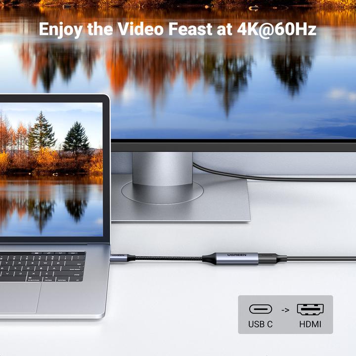 Actual product image Ugreen USB-C to HDMI Adapter (USB-C, HDMI, 10 cm)