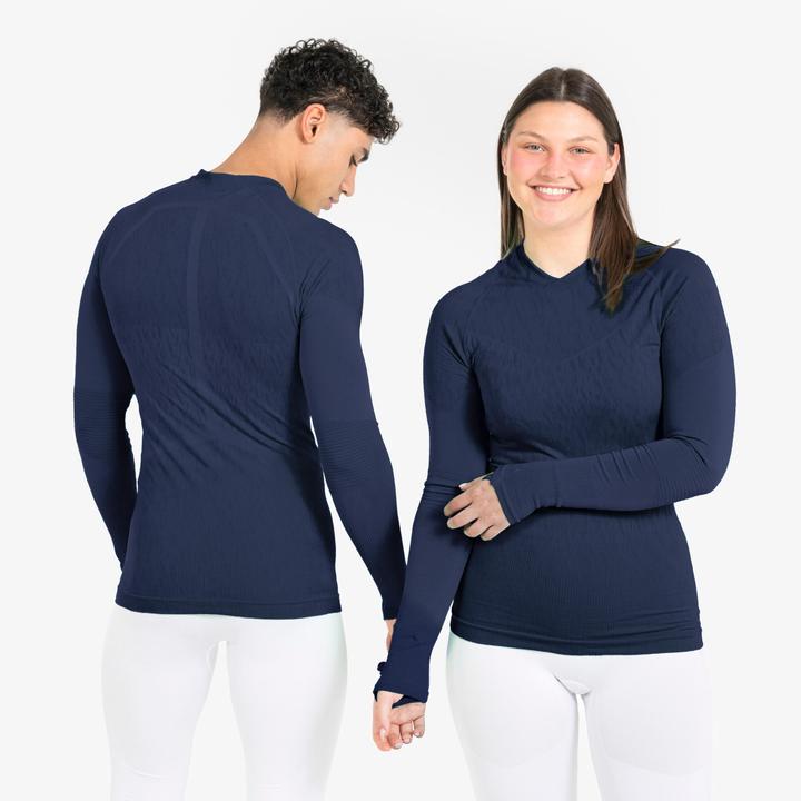 Produktbild Kipsta Damen/Herren Fussball Funktionsshirt langarm - Keepdry dunkelblau (M)