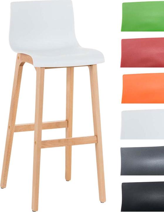 Actual product image CLP Barstool Hoover Natura 4-legged frame, white