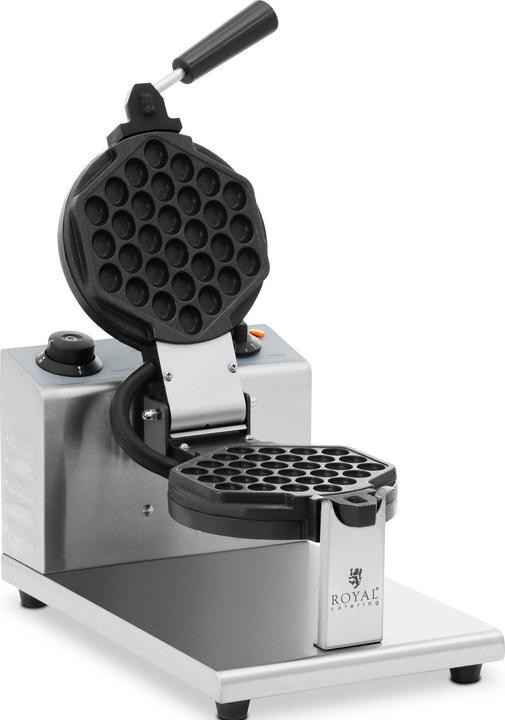 Actual product image Royal Catering Bubble Waffle Maker - round - 1 large waffle - 1200 W -