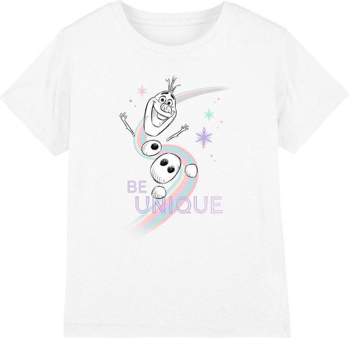 Actual product image Disney Frozen Childrens/Kids Be Unique Olaf Rainbow T-Shirt (104)