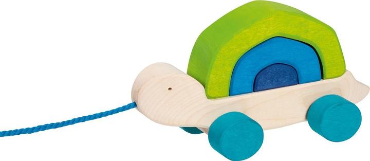 Actual product image Goki Tortuga turtle pull toy with wiggle gait