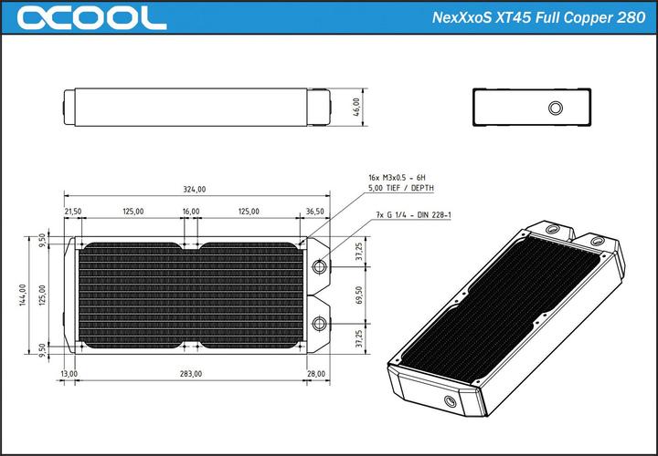Immagine prodotto Alphacool XT45 Full Copper 280mm (140 mm)