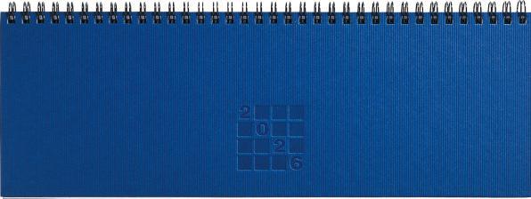 Simplex Tisch-Querkalender Septant 30.7 x 10.5 cm, 2026, Blau (29 x 10.5 cm, Deutsch)