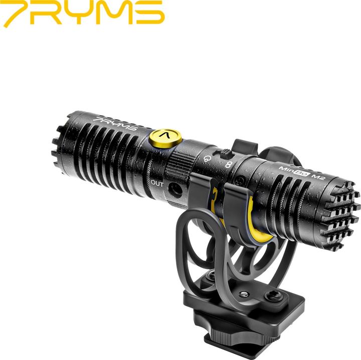 Actual product image 7Ryms Two-way Bi-directional Mini Shotgun Microphone (For 3.5mm TRS Interface Camera)