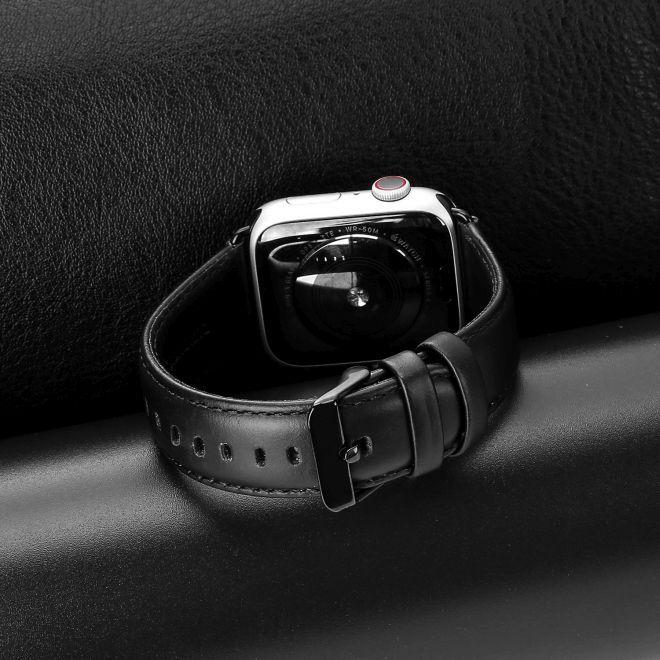Actual product image Dux Ducis Business Series Genuine Leather Replacement Strap (44 mm, 45 mm, 42 mm, Genuine leather, Apple Watch Series 4, Apple Watch Series 5, Apple Watch Series 6, Apple Watch Series 7, Apple Watch Series 8, Apple Watch Series 9, Apple Watch SE, Apple Watch Series 1, Apple Watch Series 2, Apple Watch Series 3)