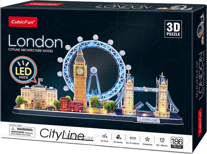 Image du produit NoName Puzzle 3d City Line London LED (107 pièces)