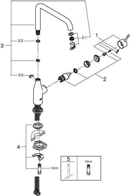 Produktbild Grohe Kchenarmatur mit Einhebelmischer Essence chrom glnzend 30269000