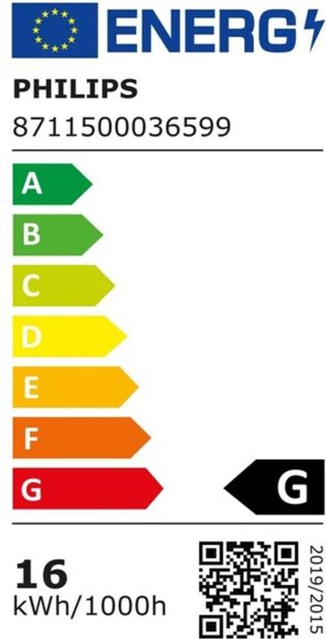Energie-Label Philips Backofenlampe T22 (E14, 15 W, 90 lm, 1 x, E)