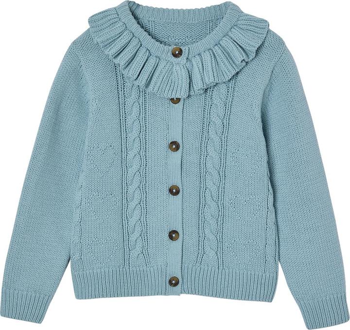 Vertbaudet Mädchen Strickjacke mit Zierkragen