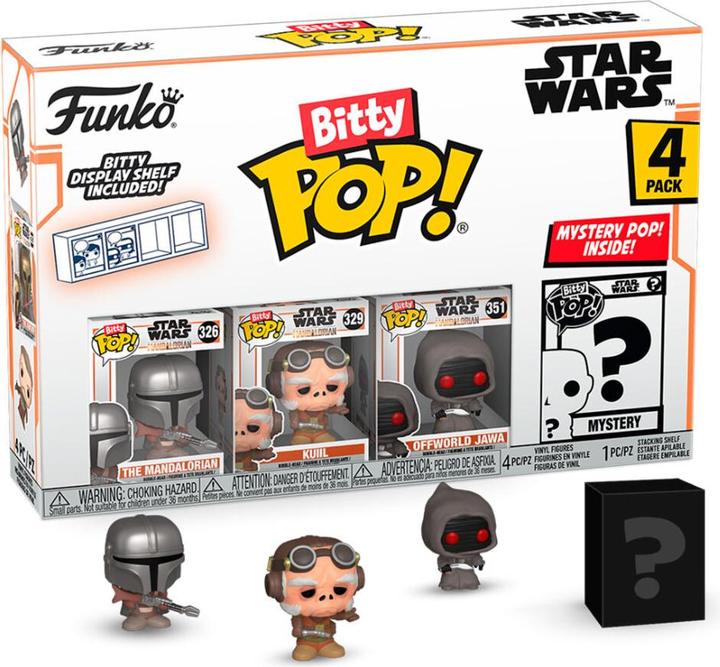 Immagine prodotto Funko Bitty POP! Mandalorian - The Mandalorian™, Bitty Pop! Kuiil™, Bitty Pop! Offworld Jawa™, e