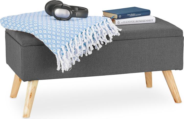 Actual product image Relaxdays Hallway Storage Bench, Padded (79.50 cm)