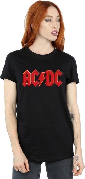 Image du produit AC/DC Womens/Ladies Red Logo Cotton Boyfriend T-Shirt (S)