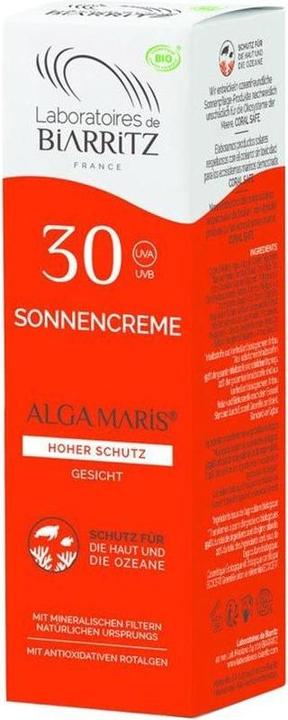Produktbild Laboratoires de Biarritz Alga Maris Bio Sonnencreme (Sonnencreme Gesicht, SPF 30, 50 ml, 81 g)