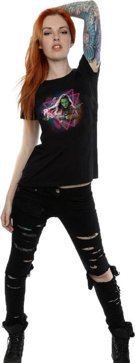 Actual product image Womens/Ladies Guardians Of The Galaxy Neon Gamora Cotton T-Shirt (M)