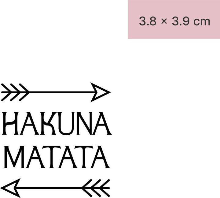 Actual product image minink Temporary tattoo - HAKUNA MATATA