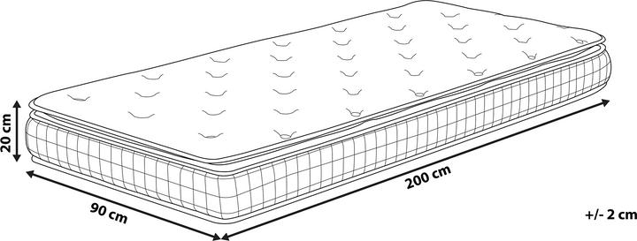 Produktbild Beliani Matratze Memory Foam medium 90 x 200 cm CHARM (90 x 200 cm, Schaumstoffkern)