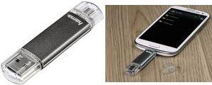 Produktbild Hama Laeta Twin (32 GB, USB-A, Micro USB, USB 2.0)