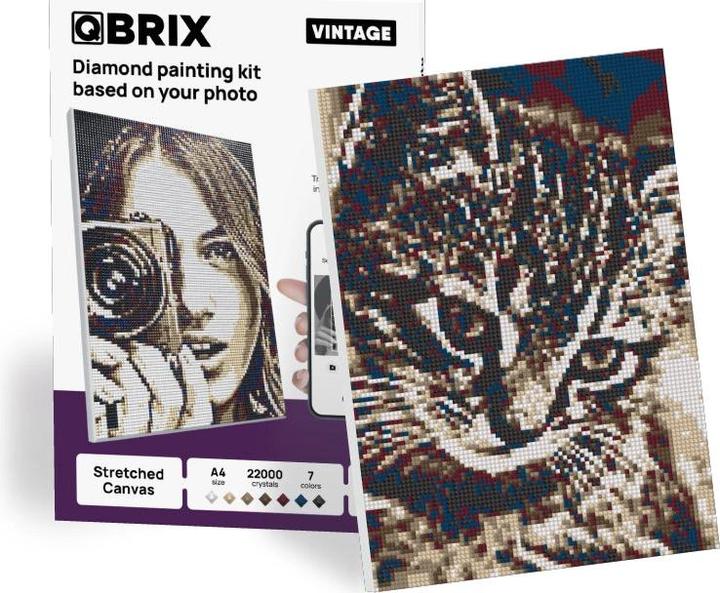 Actual product image QBrix Foto Mosaik Set - Diamond Painting - Vintage