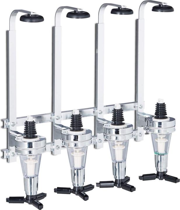 Produktbild Relaxdays Flaschenhalter und Dosierer zur Wandmontage, 2er Set (Cocktail Set)