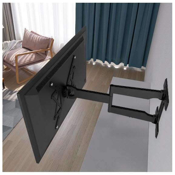 Actual product image Hama FULLMOTION TV wall mount, 400x400, 165 cm (65"), extra long arm, slim (Wall, 65", 50 kg)