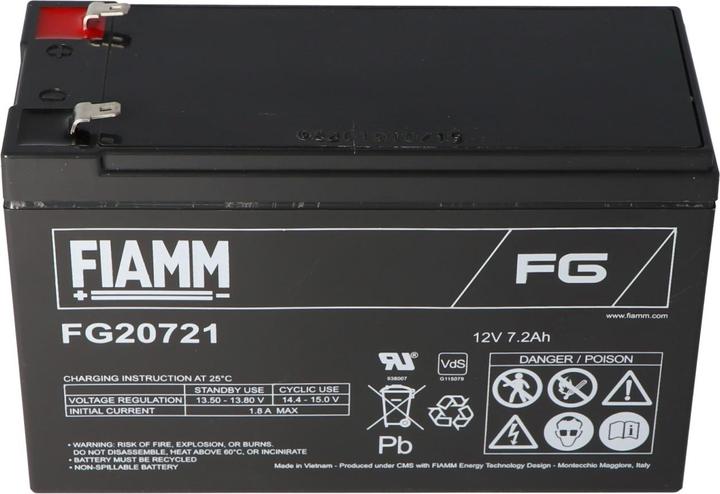 Image du produit Fiamm Batterie FG20721 avec contacts enfichables 4,8mm (12 V, 7.20 Ah)