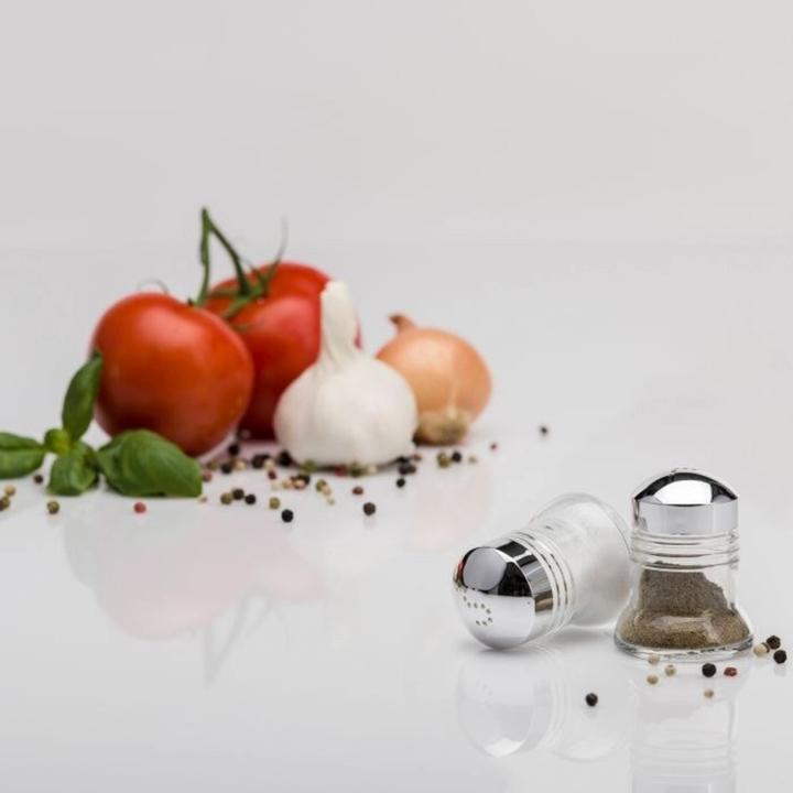 Actual product image Westmark Set of 2 salt and pepper shakers "Paris-Chrome (Salt, Pepper)