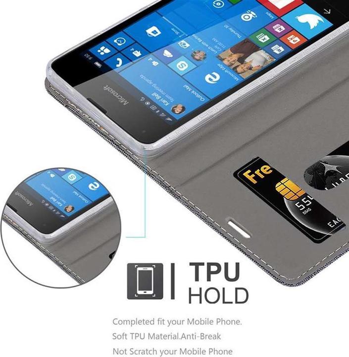 Actual product image Cadorabo Book Jeans Optics Cover (Microsoft Lumia 550)