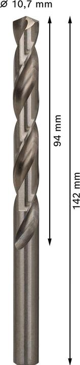 Immagine prodotto Bosch Professional Zubehör Punta PRO Metal HSS-G, 10,7 x 94 x 142 mm (10,7 mm)