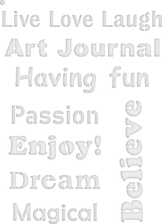 Actual product image Pronty Crafts Stencil "Sayings", A5