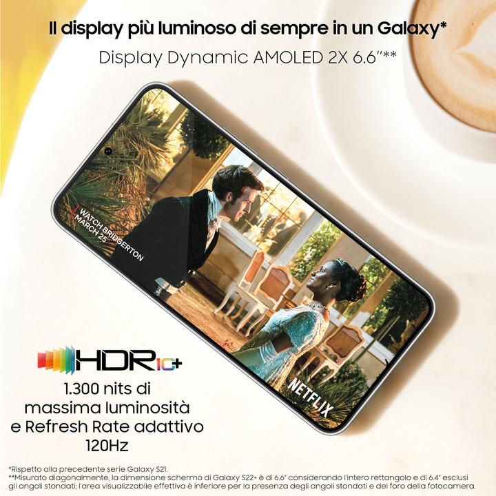 Image du produit Samsung Galaxy S22+ (256 Go, Phantom White, 6.60", Double SIM, 50 Mpx, 5G)
