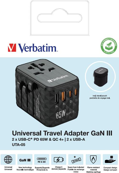 Productafbeelding Verbatim Universele reisadapter