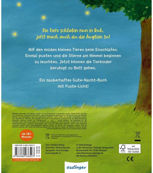 Image du produit Mein Puste-Licht-Buch: Wenn im Dunkeln Sterne funkeln (Allemand, Christina Nömer, 2020)