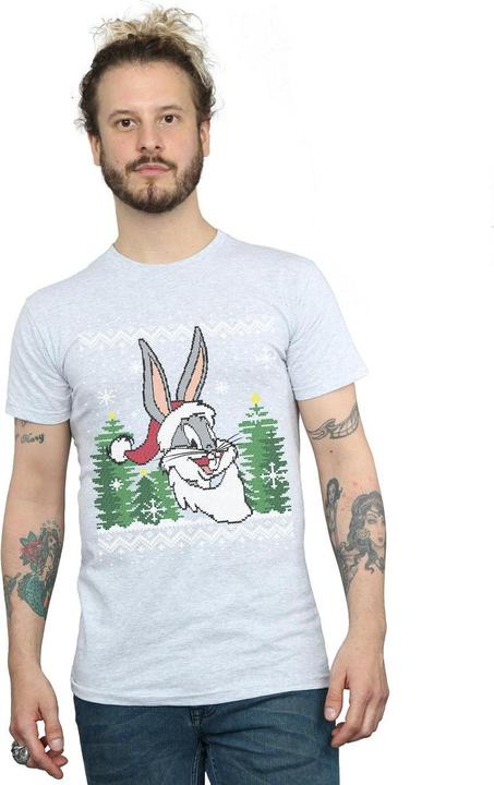 Immagine prodotto Looney Tunes Bugs Bunny Christmas Fair Isle Maglietta Uomo (M)