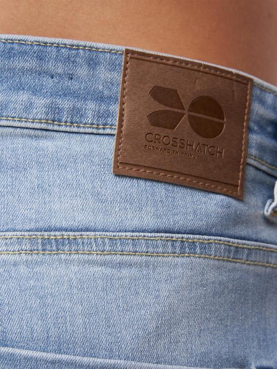 Produktbild Crosshatch Mens Riptrey Abraised Denim Shorts (36)