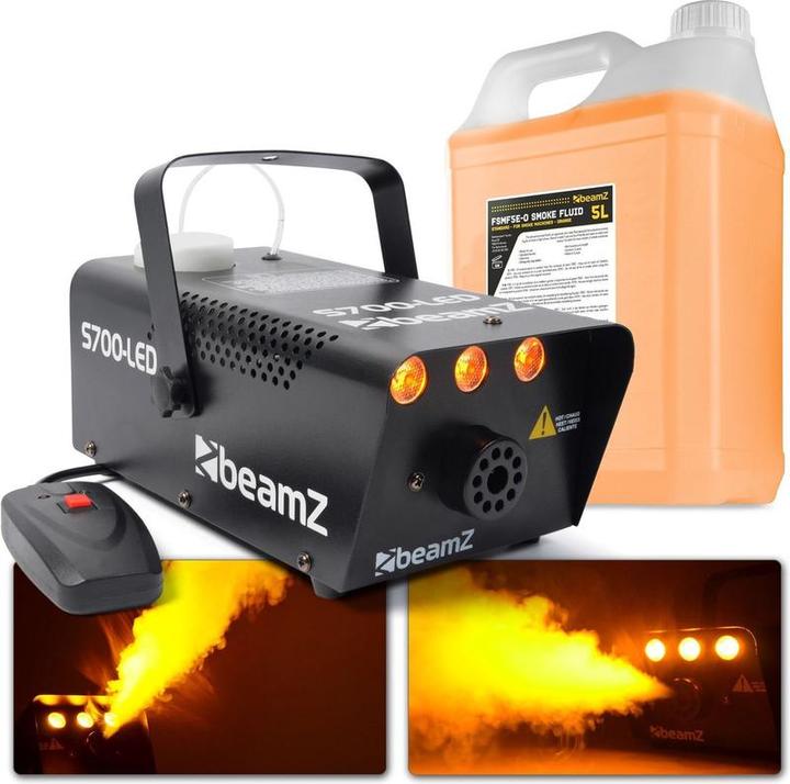 BeamZ Rauchmaschine - S700 -Led mit Flammeneffekt und mehr als 5L Rauchflüssigkeit