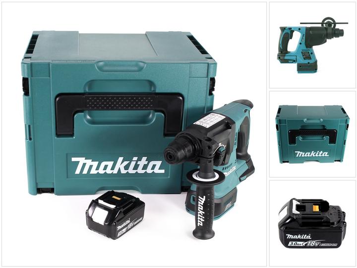 Actual product image Makita DHR 242 F1J Cordless hammer drill 18V 2,0J SDS-plus Brushless + 1x rechargeable battery 3,0Ah + (Rechargeable battery operated)