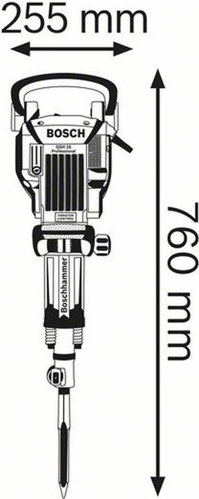 Actual product image Bosch Professional GSH 16-30 demolition hammer with accessories and trolley (Electrical connection)