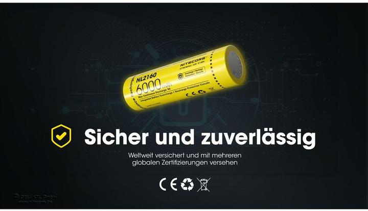 Actual product image Nitecore NL2160 (1 pcs., 21700, 6000 mAh)