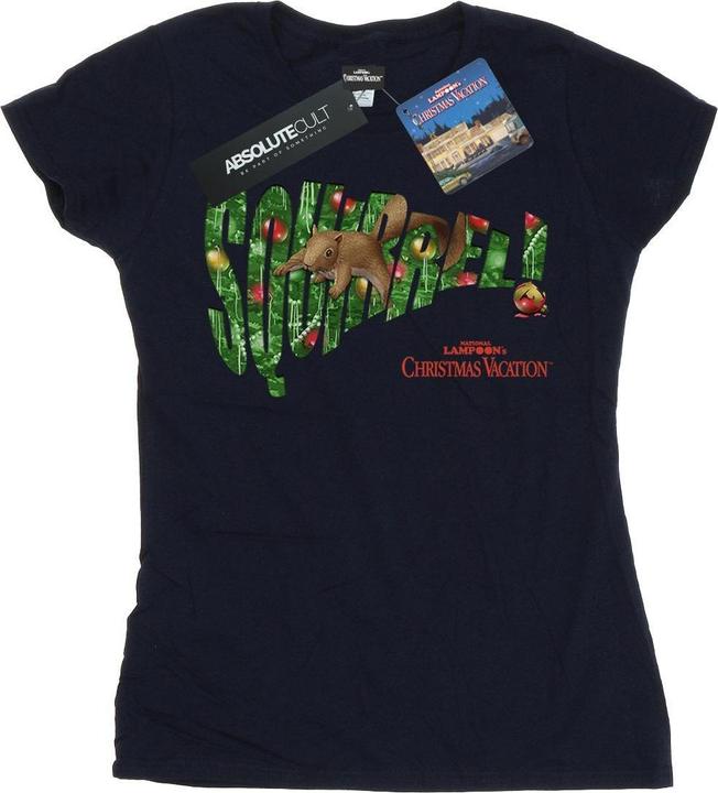 Immagine prodotto National Lampoon´s Vacation National Lampoon's Christmas Vacation Squirrel Tree Maglietta Donna (L)