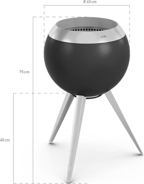 Produktbild Höfats MOON 45 Feuerschale mit hohem Fuss (45 cm)
